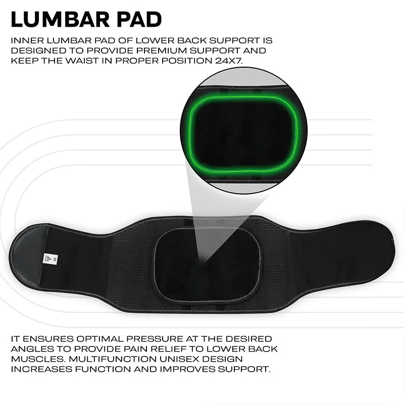 RDX PB Cintura Lombare Palestra Nera Imbottita