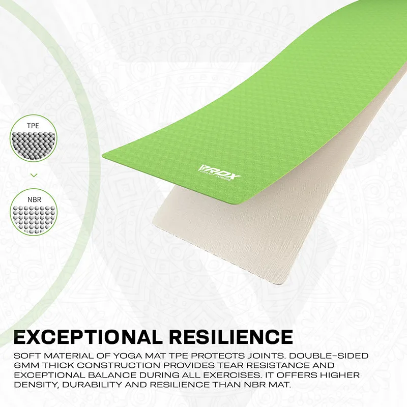 RDX GN Tappetino Yoga 6mm Verde 183cm