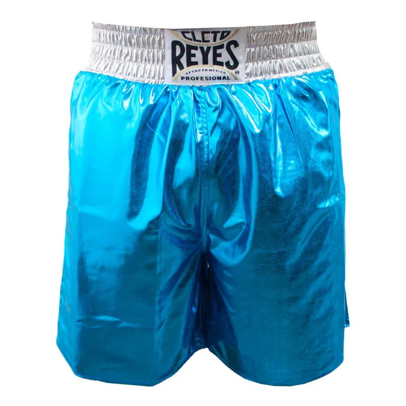 Cleto Reyes Silver Skin pantaloncini boxe M argento rosso lycra