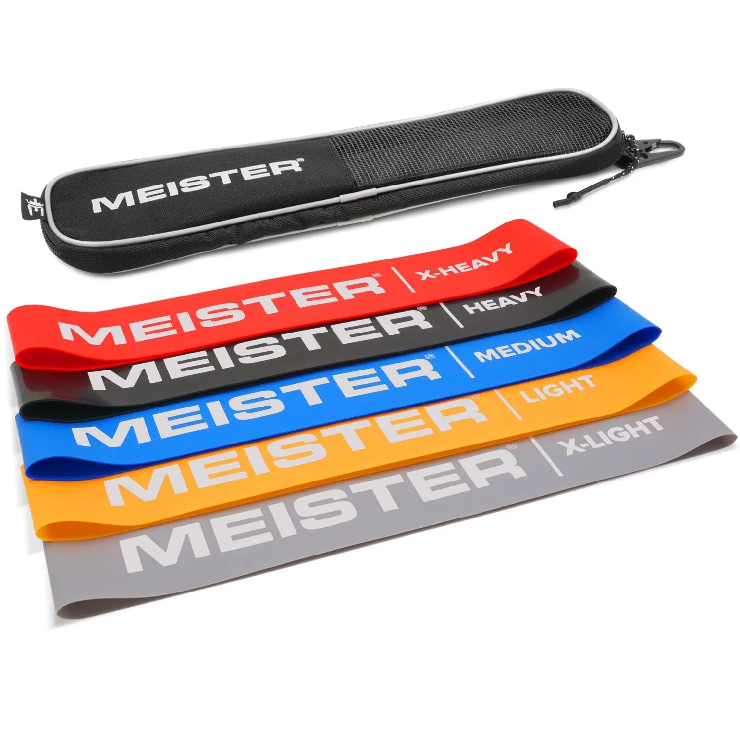 Meister bande resistenza elastiche set 5 pezzi lattice 30x5 cm