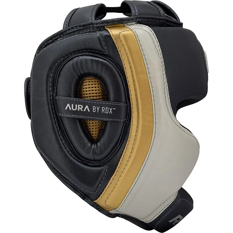 RDX T17 Aura Caschetto Boxe Golden in Pelle
