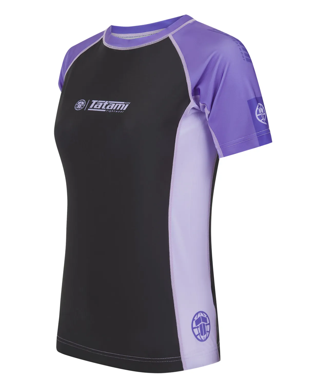 Tatami Contrast Rash Guard Donna Viola Nero Eco Maniche Corte