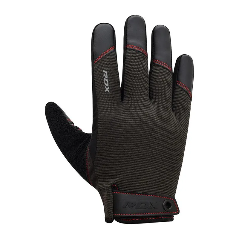 RDX T2 guanti palestra dita intere neri touchscreen