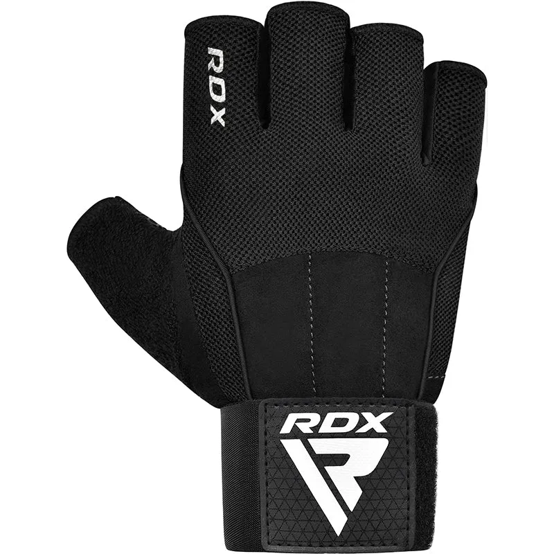 RDX W3 guanti palestra grip silicone polso lungo