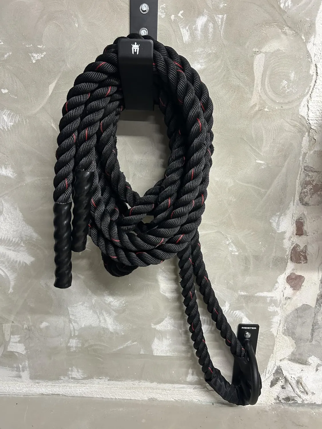 Meister XSteel kit ancoraggio battle rope nero opaco acciaio