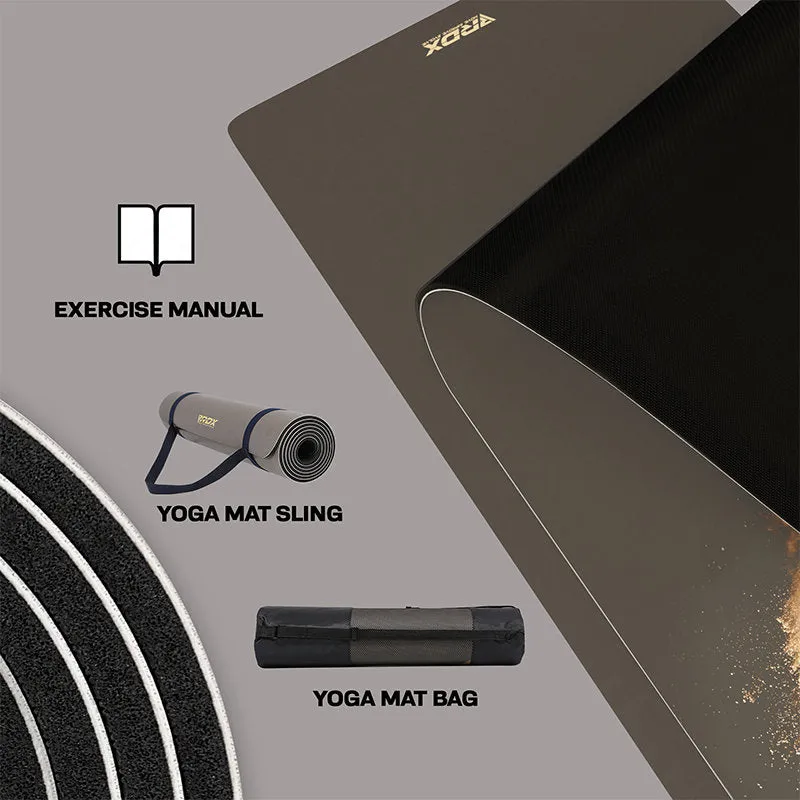 RDX D8 tappetino yoga gomma 6mm marrone