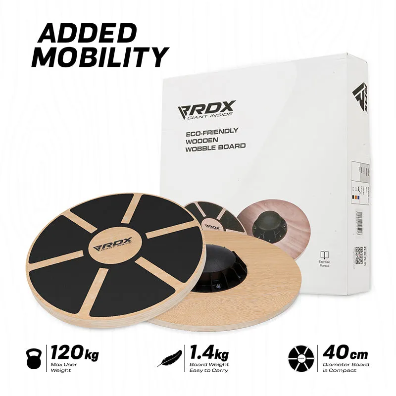RDX W1 Tavola Propriocettiva Nera in Legno 40 cm
