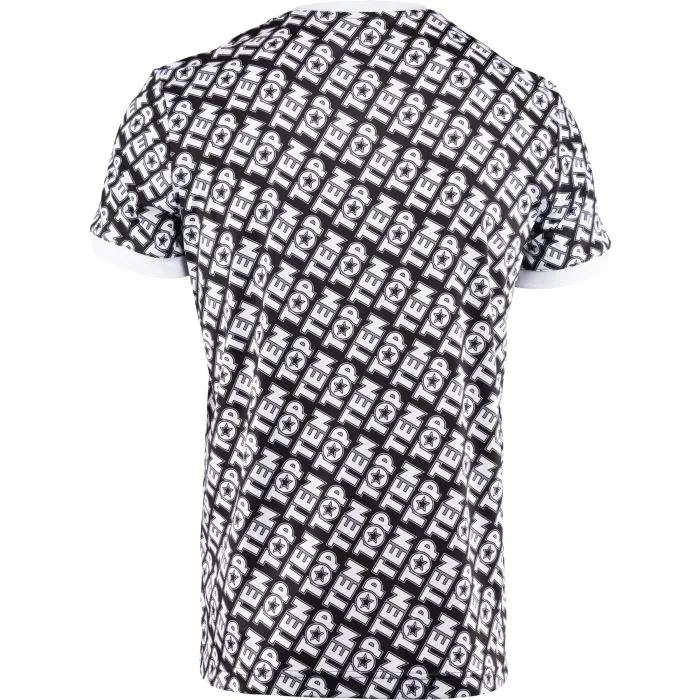 TOP TEN Monogram t-shirt allenamento in poliestere
