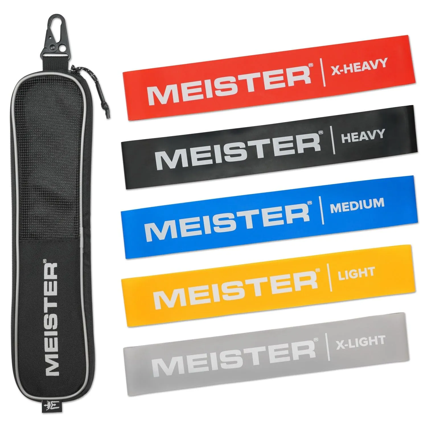 Meister bande resistenza elastiche set 5 pezzi lattice 30x5 cm