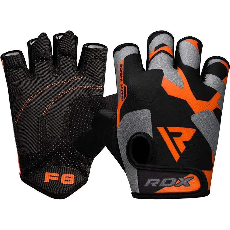 RDX F6 guanti palestra fitness grip gommato