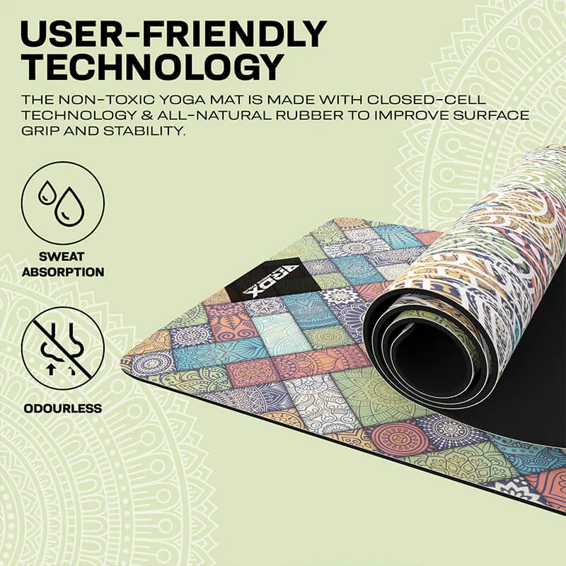 RDX D3 Tappetino Yoga 6mm Multicolor Antiscivolo