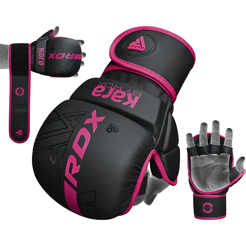 RDX F6 Kara guanti MMA sparring pelle 7oz