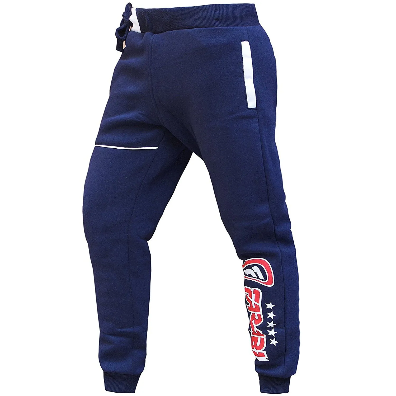 Farabi Tech Fleece Pantaloni Tuta Blu Navy Caldi
