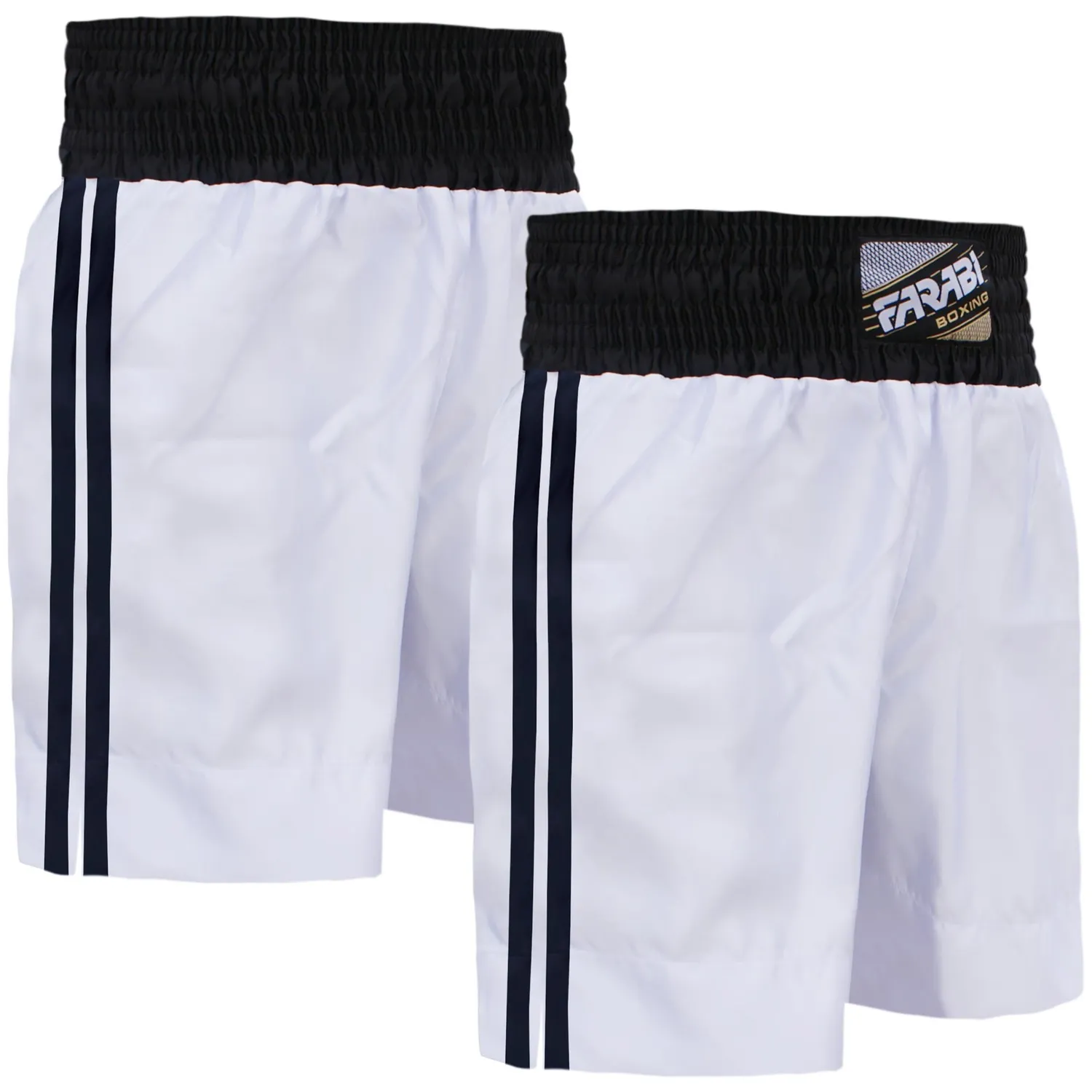 Farabi Sports Pro pantaloncini boxe bianco XS kickboxing