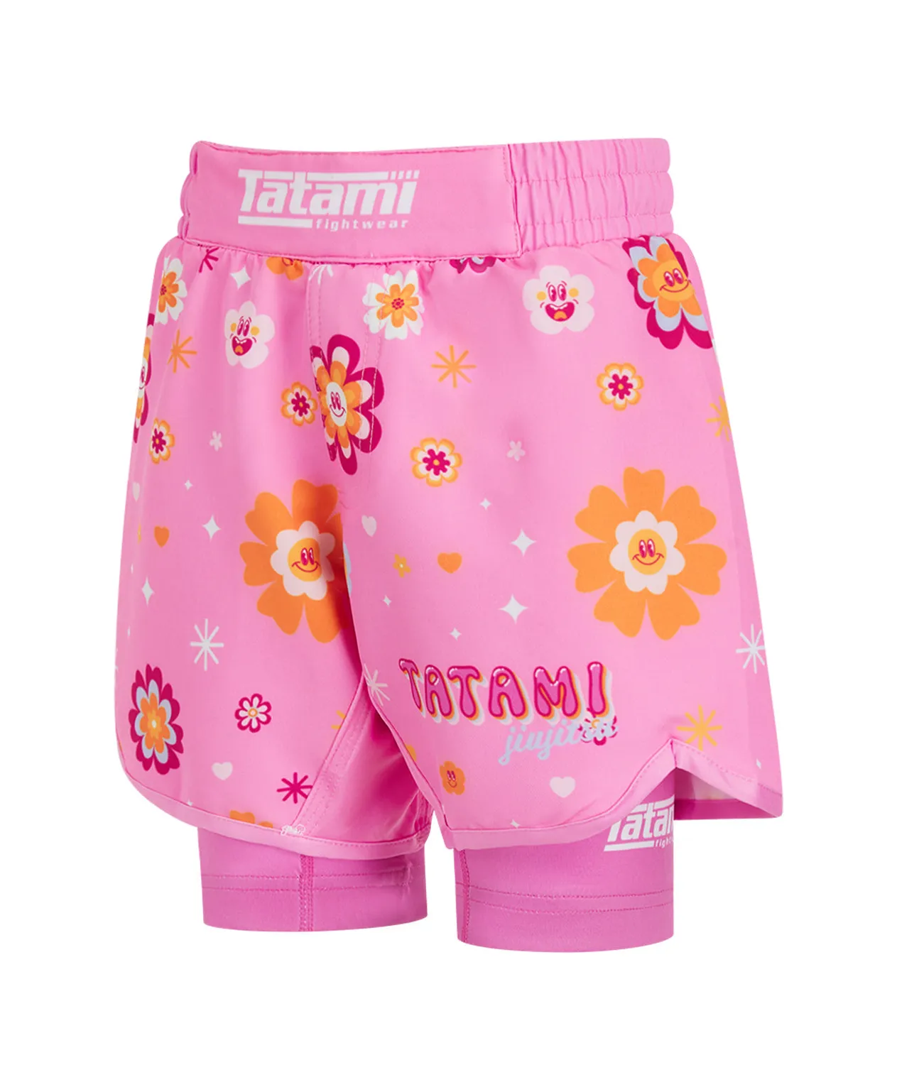Tatami Flower Power Hybrid shorts bimbo rosa