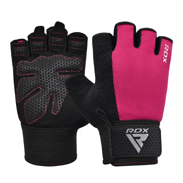 RDX W1H guanti palestra mezze dita grip silicone