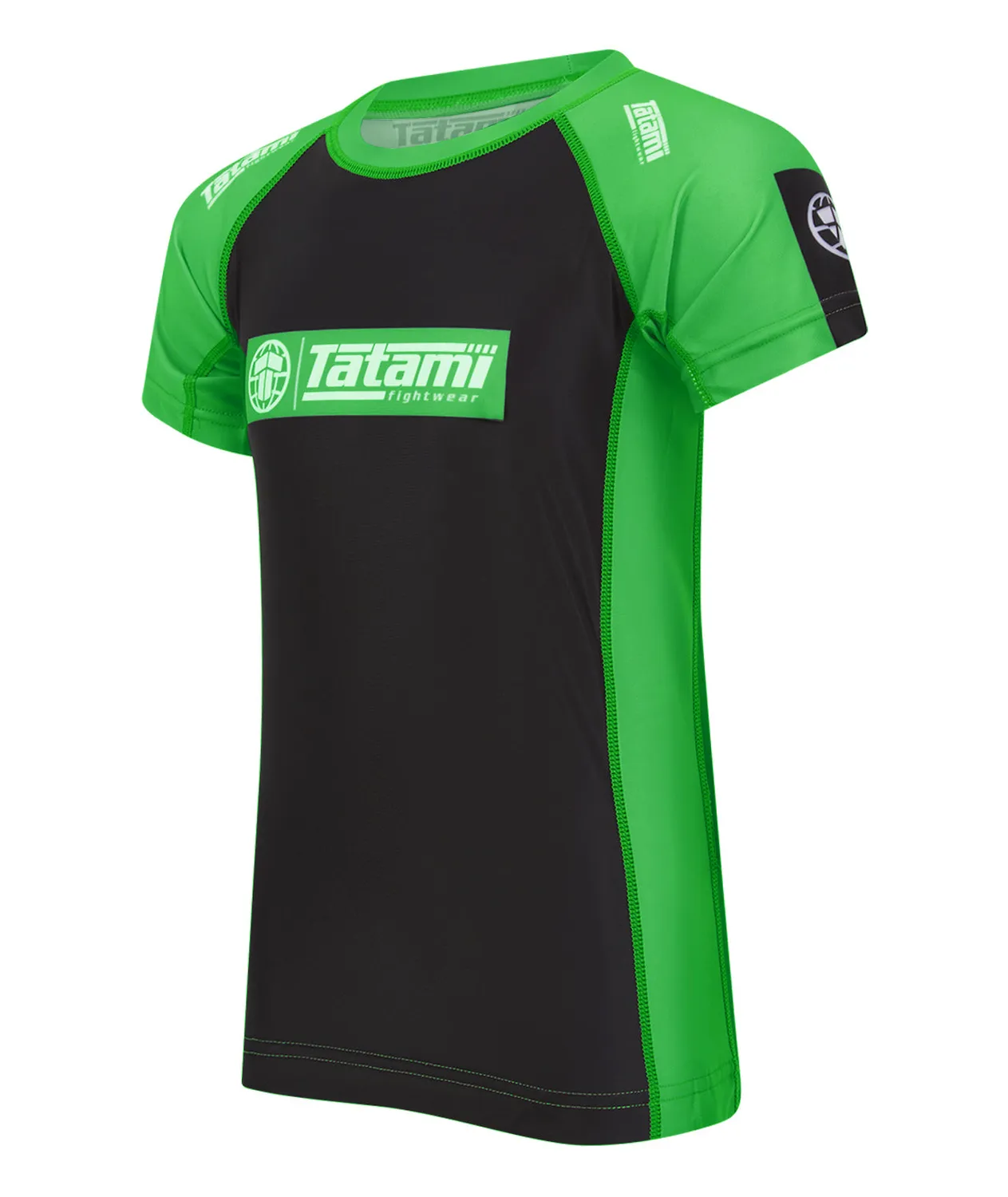 Tatami Kids IBJJF Ranked Rash Guard Green corto bambino