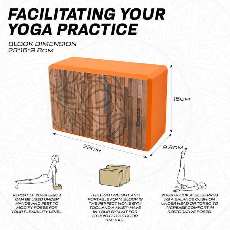 RDX D11 Blocco Yoga EVA Arancione Singolo Antiscivolo