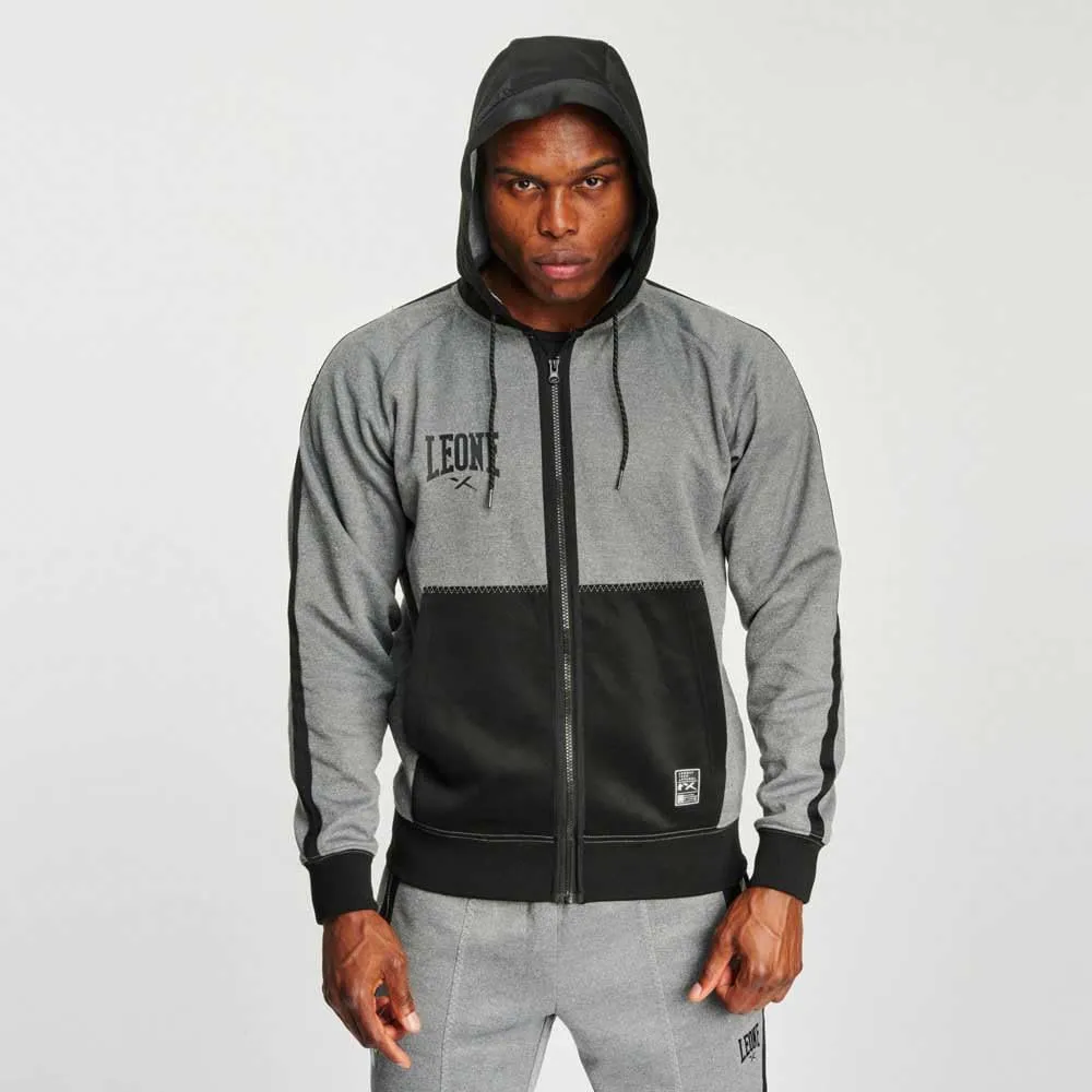 Leone1947 Melange felpa uomo taglia M con cappuccio zip