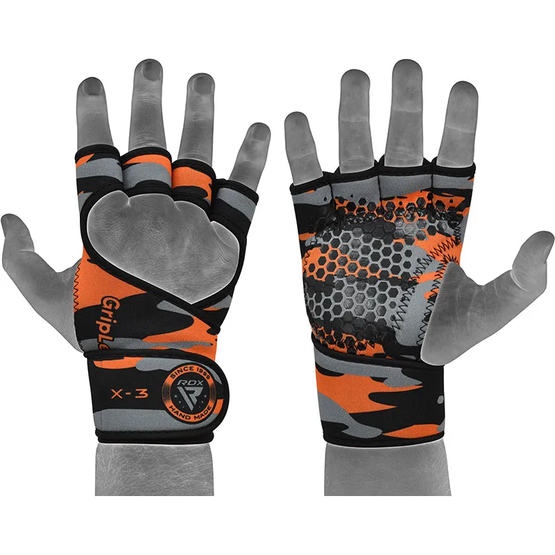 RDX X3 grips palestra neoprene sollevamento pesi
