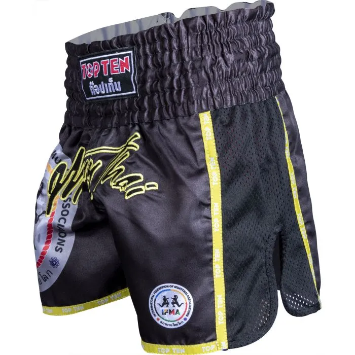 TOP TEN Prachao pantaloncini IFMA muay thai poliestere