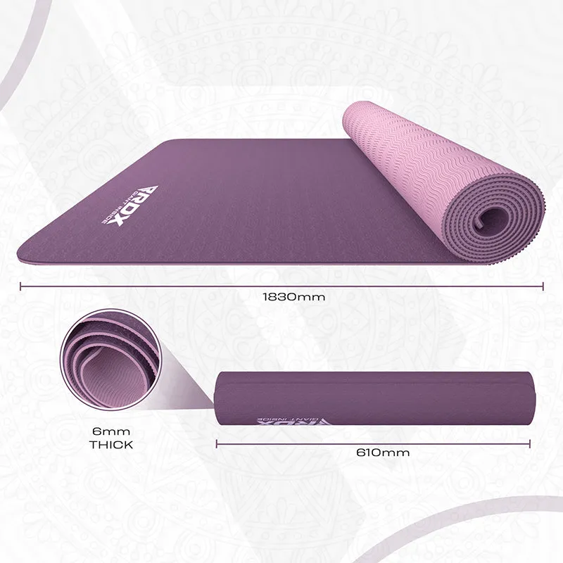 RDX MJ tappetino yoga TPE 6mm viola 183x61