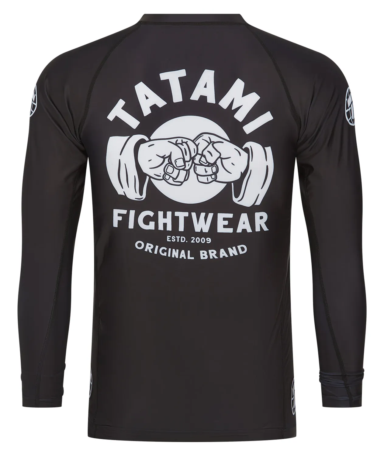 Tatami Fist Bump Rash Guard Uomo Nero Lunga Riciclata