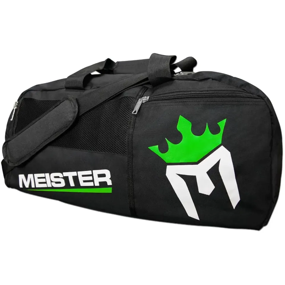 Meister Ventilato Borsone Zaino Nero Verde 66 cm