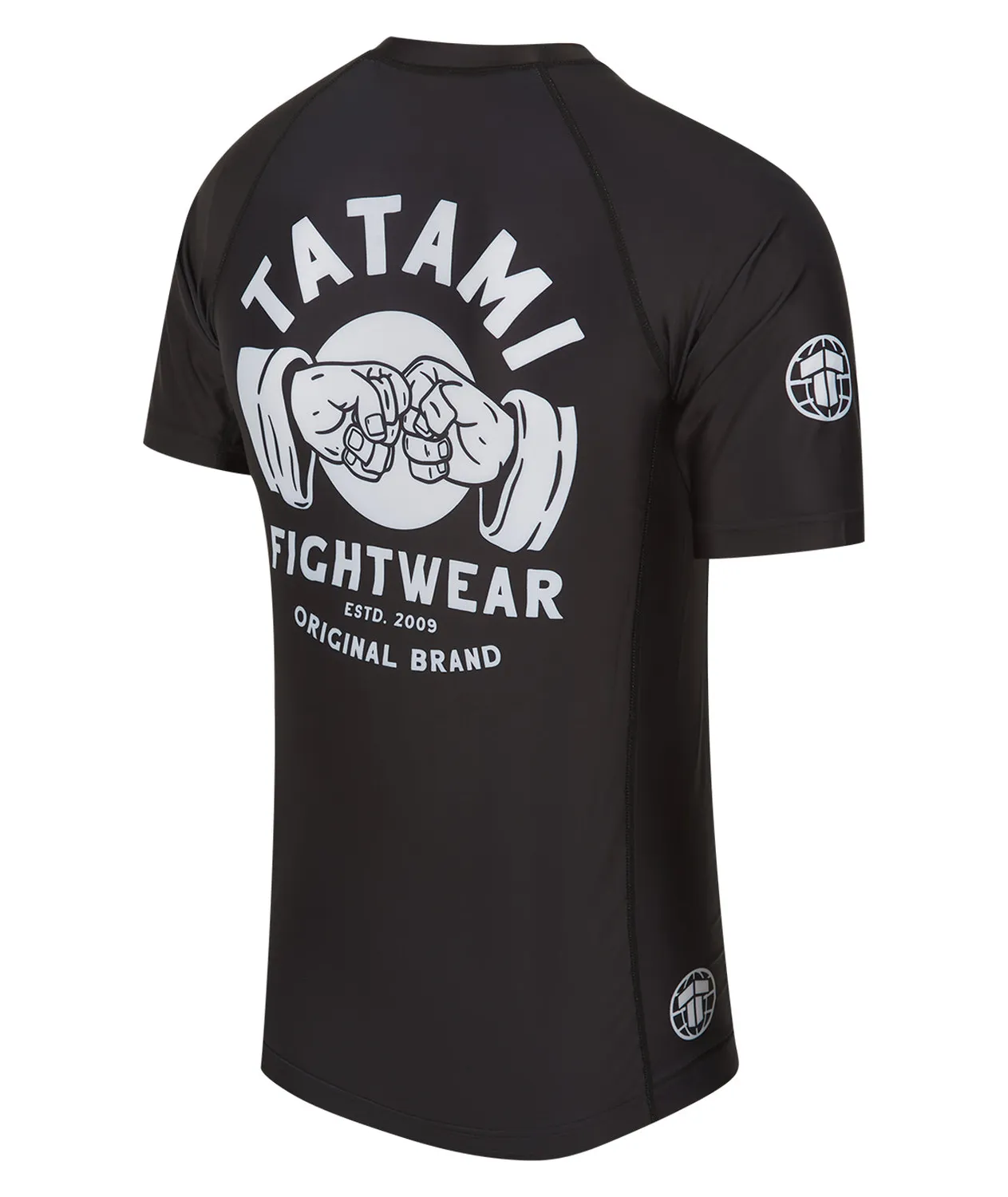 Tatami Fist Bump rash guard uomo nera manica corta riciclata