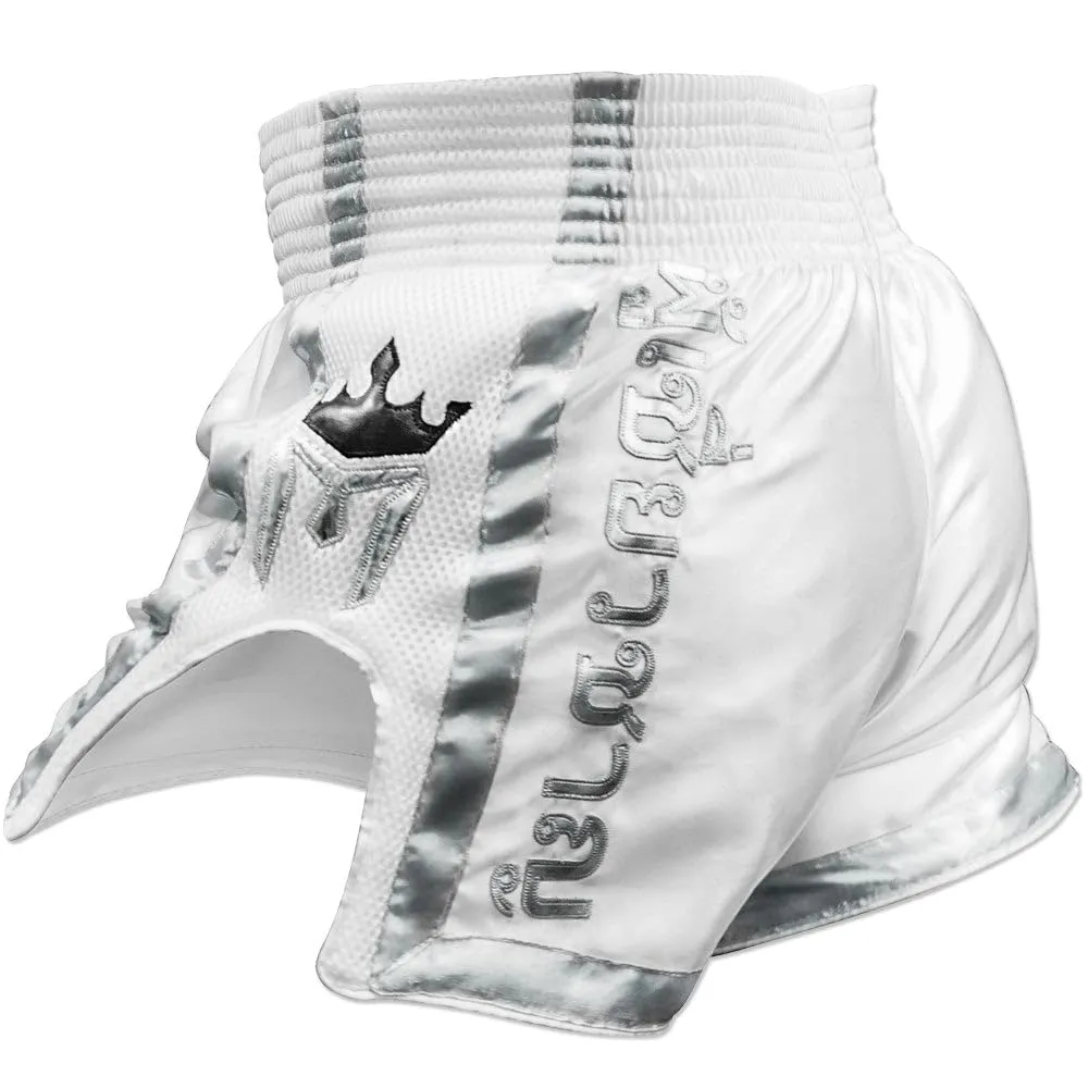 Meister Elite Muay Thai pantaloncini S bianco argento