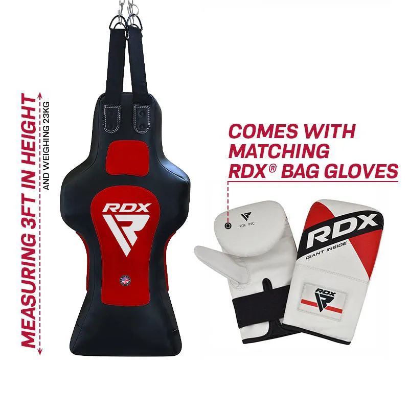 RDX TDR sacco boxe torso rosso 90cm con guanti