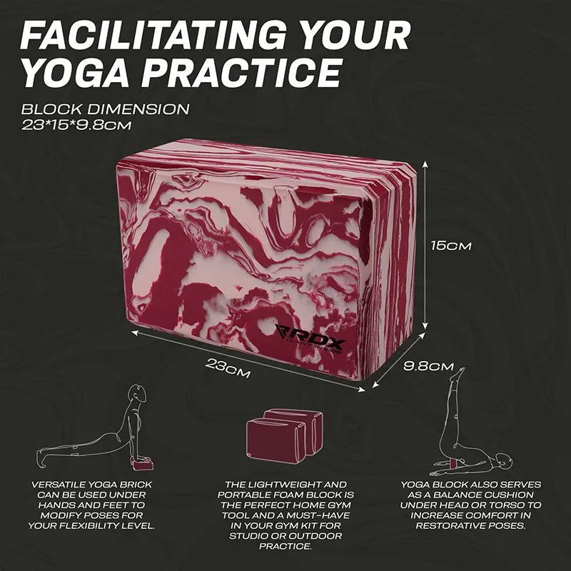 RDX CP Blocco Yoga EVA Rosa Singolo Antiscivolo