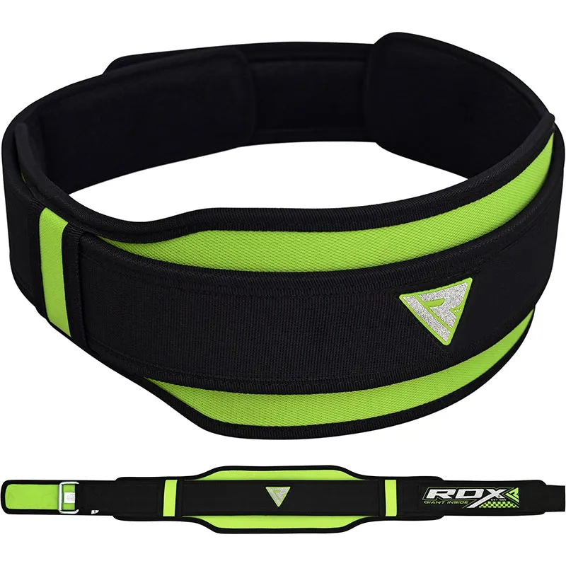 RDX 8D Cintura Sollevamento Pesi Nylon Verde S