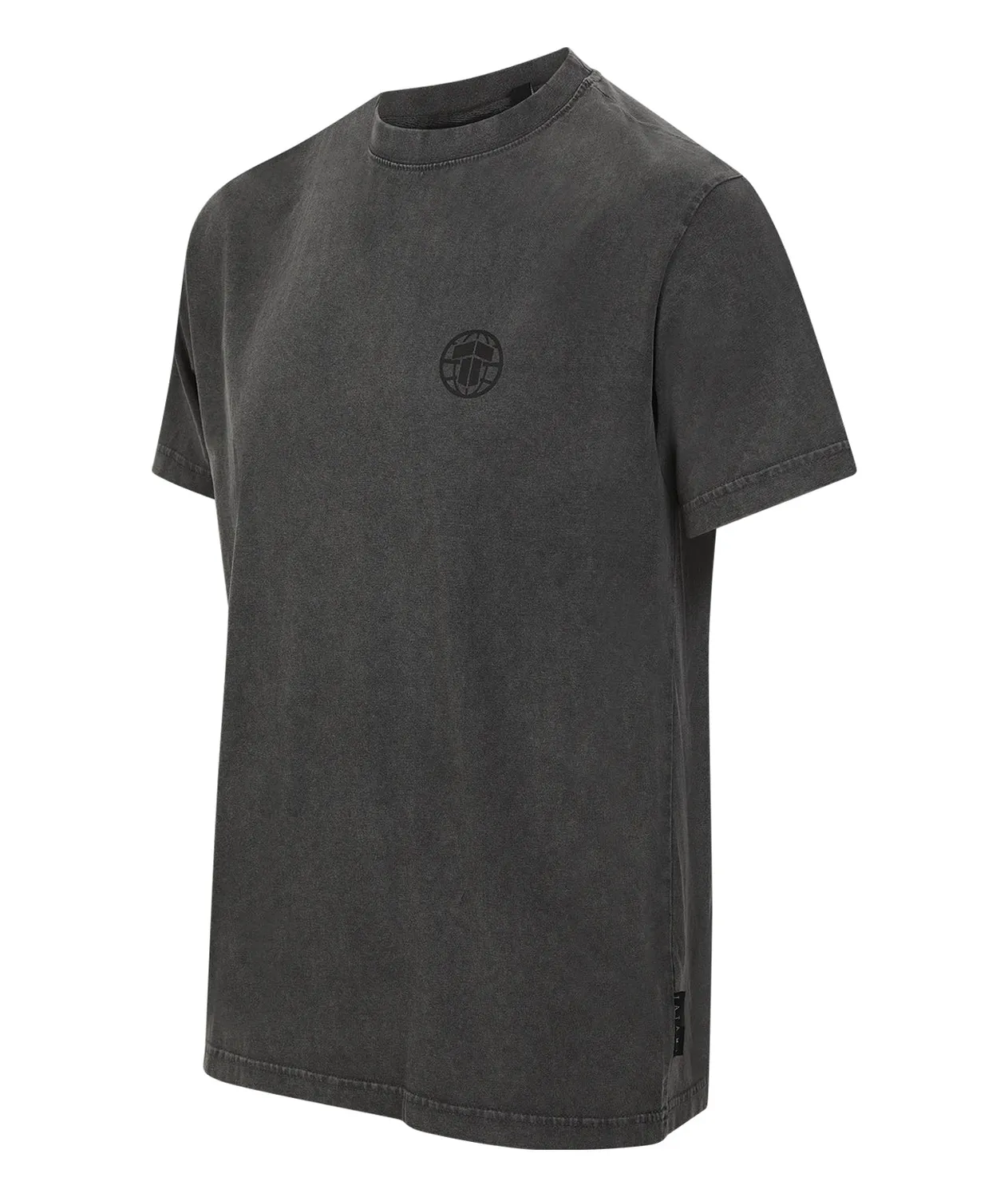 Tatami Globe Stonewashed t-shirt grigio nero cotone
