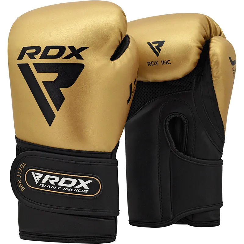 RDX J12 6oz Guanti Boxe Bambini Oro ConvEX Skin