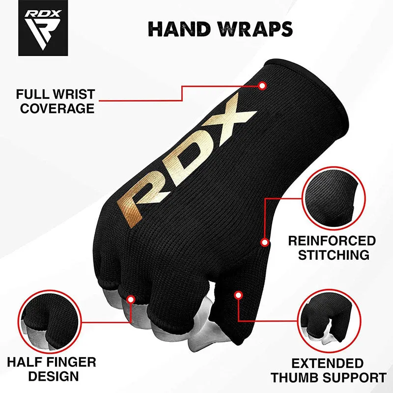 RDX HY Sottoguanti Boxe Mezzo Dito carbonio neri S
