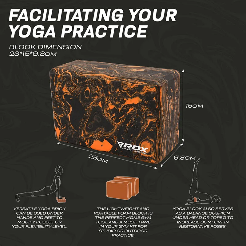 RDX OB Blocco Yoga EVA Singolo Arancione Antiscivolo