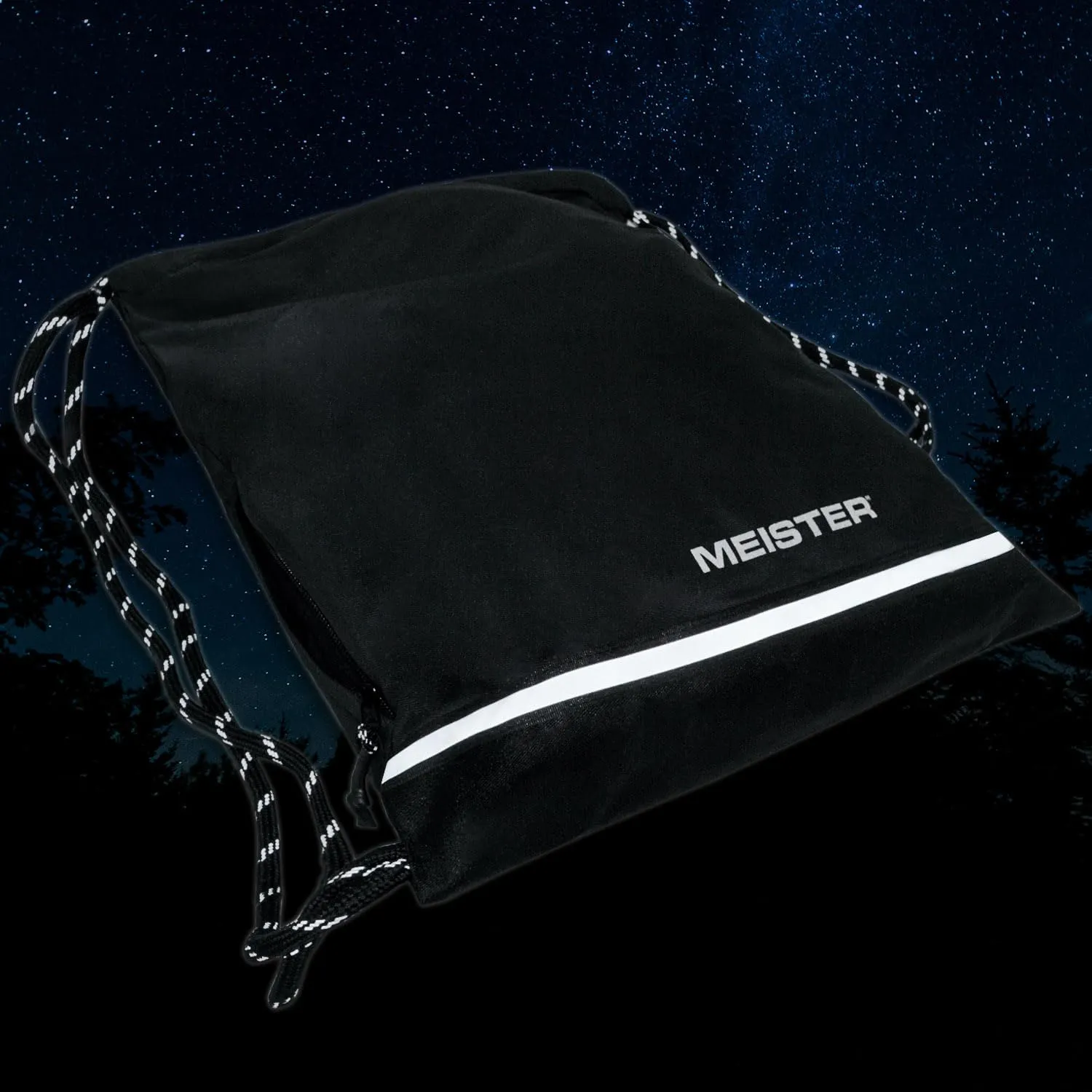Meister XL sacca palestra coulisse nero riflettente impermeabile