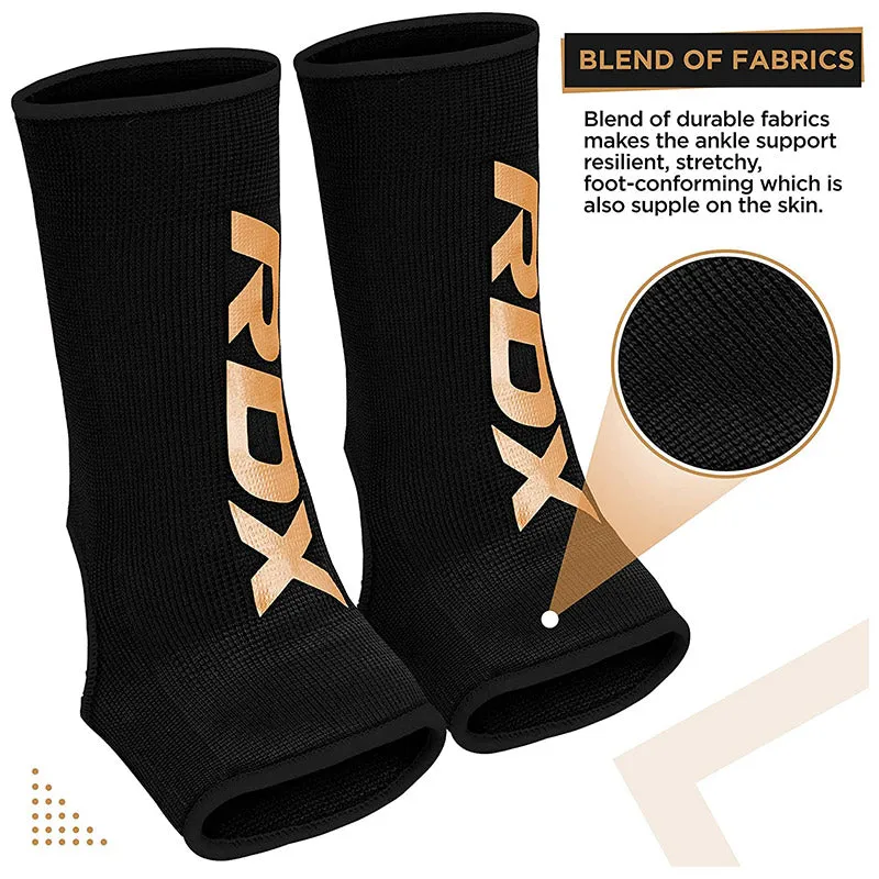 RDX AB Cavigliera Compressione Nera Elastica
