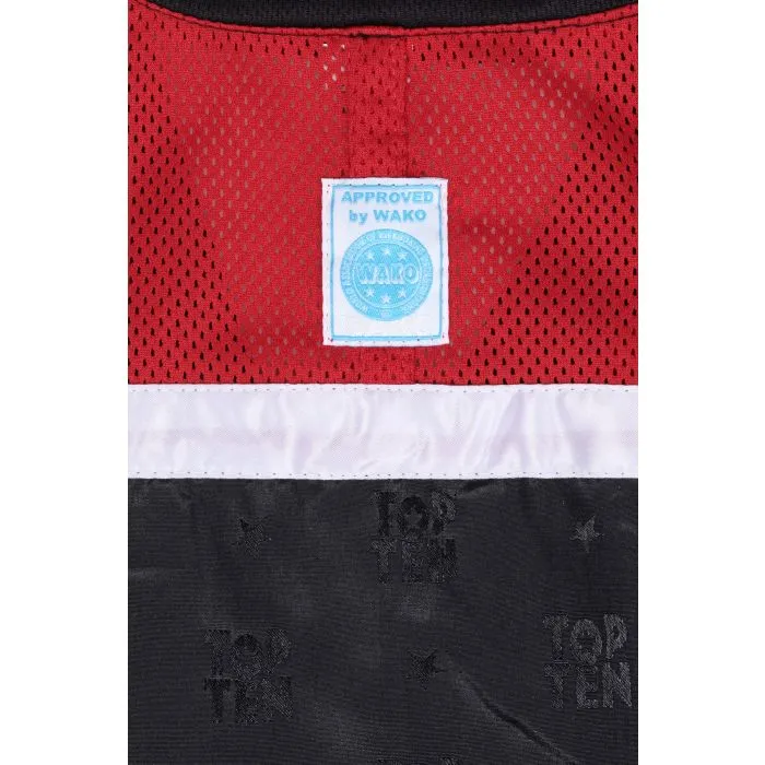 TOP TEN Mesh maglietta kickboxing scollo a V poliestere