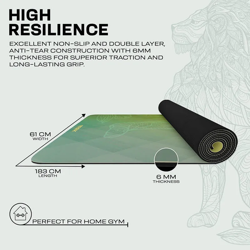 RDX D7 tappetino yoga verde gomma 6mm 183x61