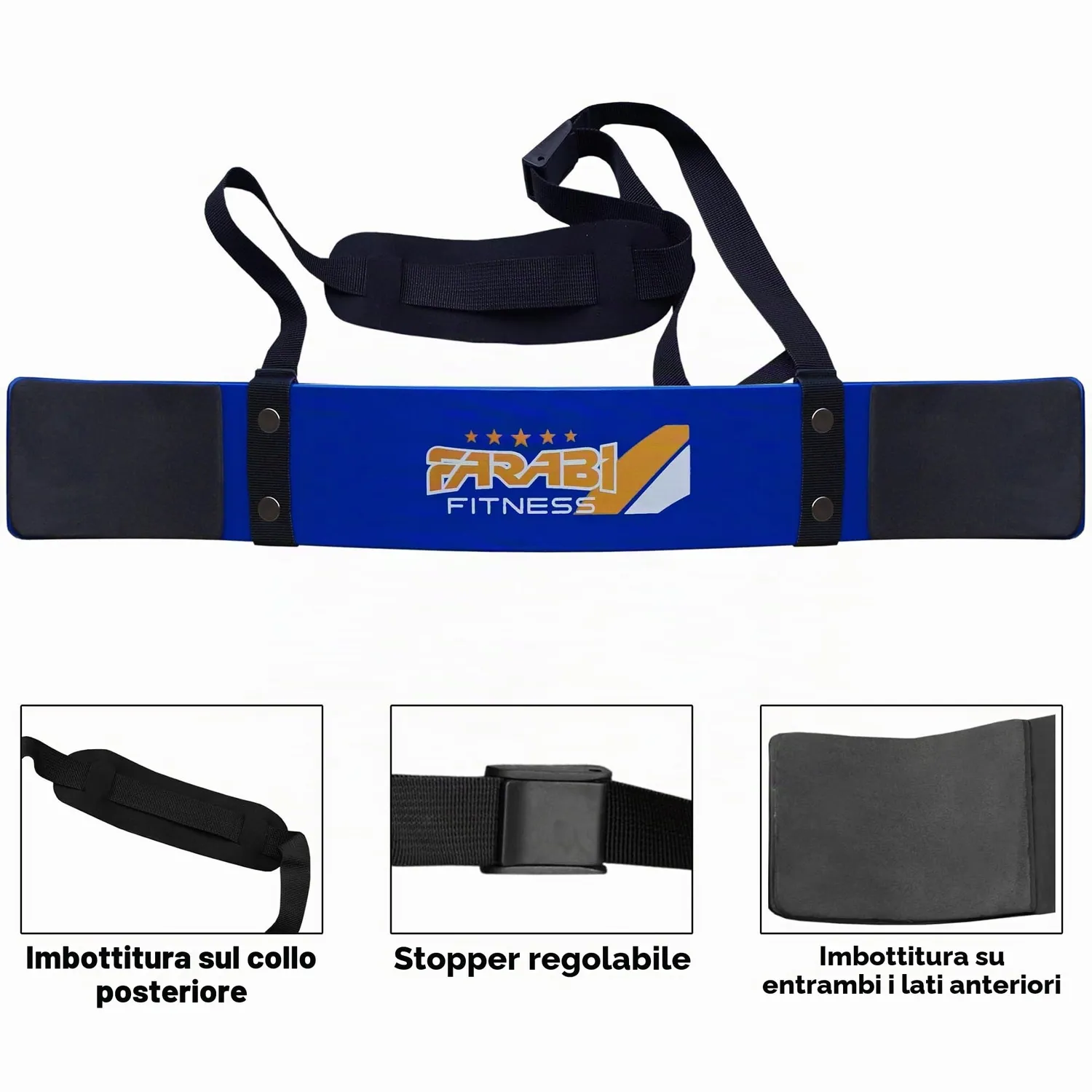 Farabi Arm Blaster Isolatore Bicipiti Metallo Blu