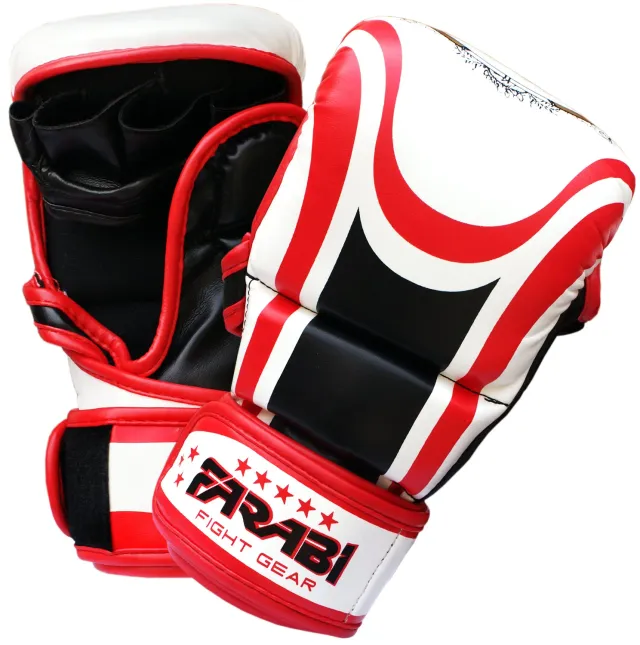 Farabi Sports Guanti MMA S/M Palmo Aperto Presa Lotta