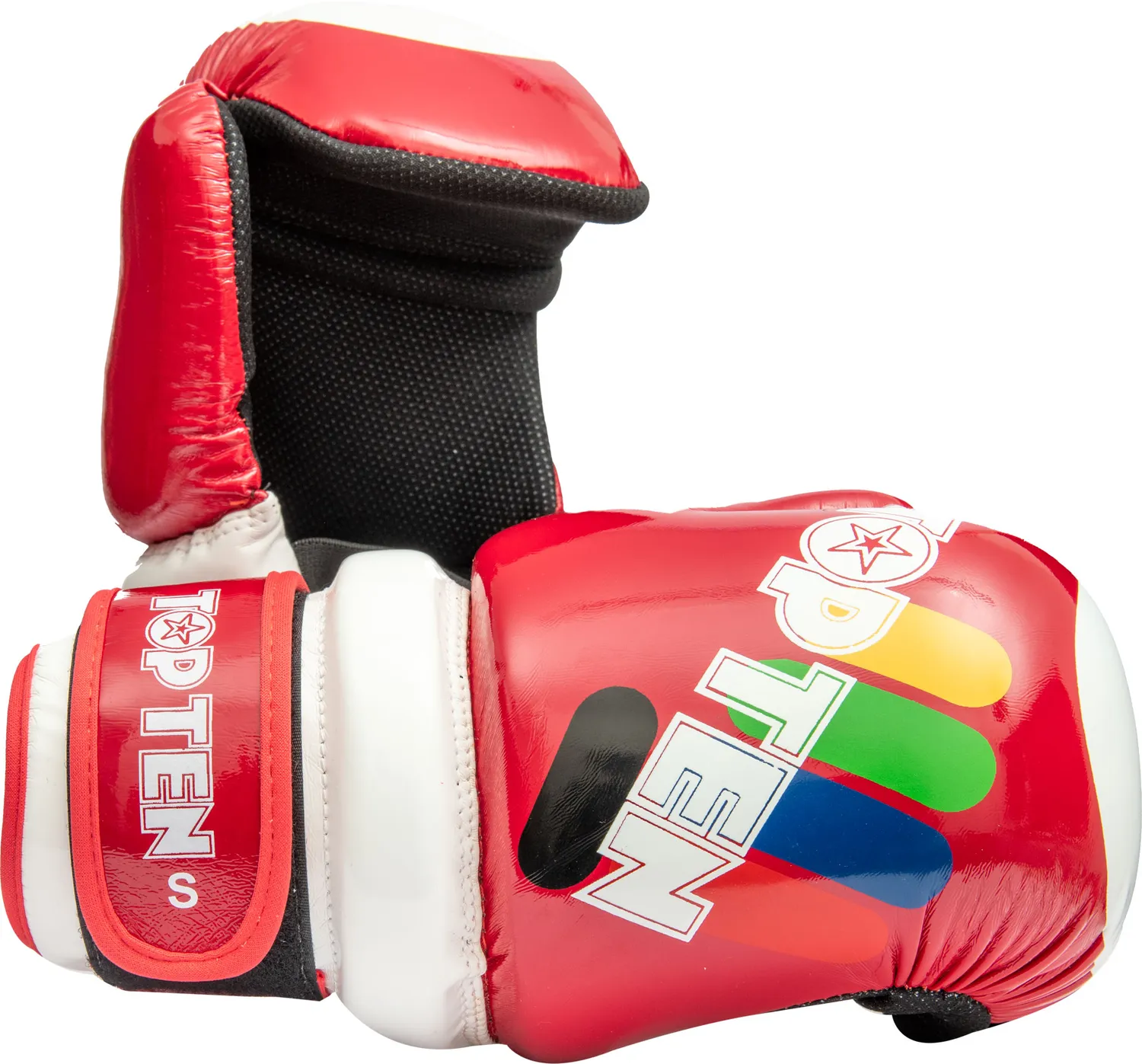 TOP TEN Glossy Block Taekwondo guanti mani aperte