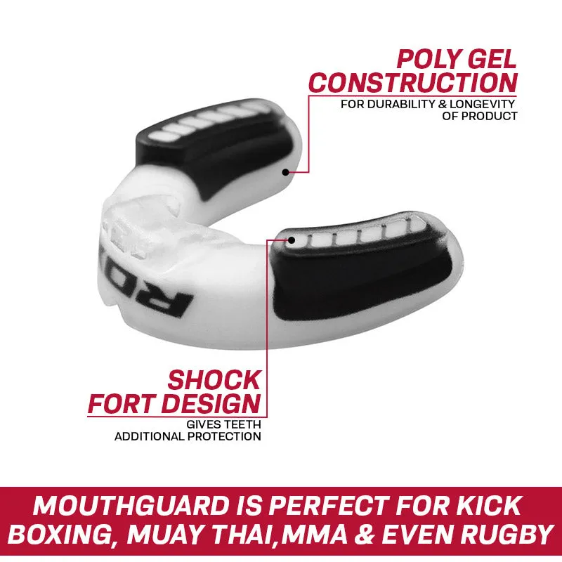 RDX 3W paradenti boxe bianco adulti boil-bite