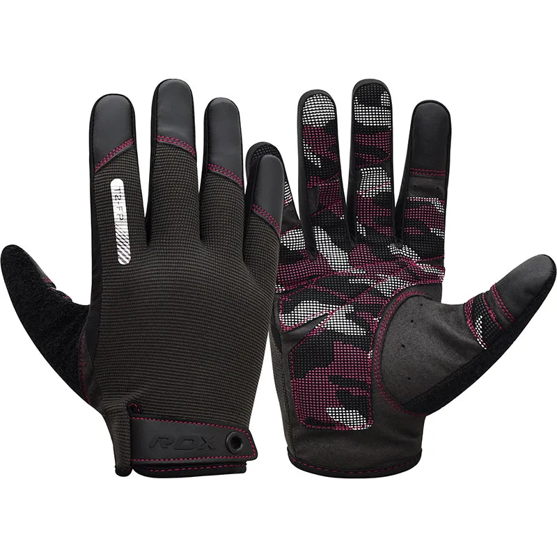RDX T2 guanti palestra dita intere neri touchscreen