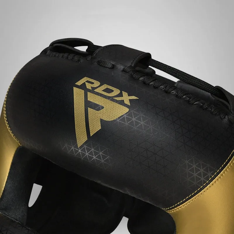 RDX L2 Mark Pro casco boxe dorato barra naso
