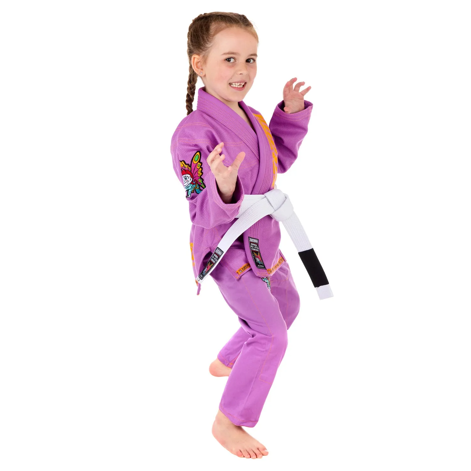 Tatami Meerkatsu Animal kimono BJJ bimbo viola farfalla cintura inclusa