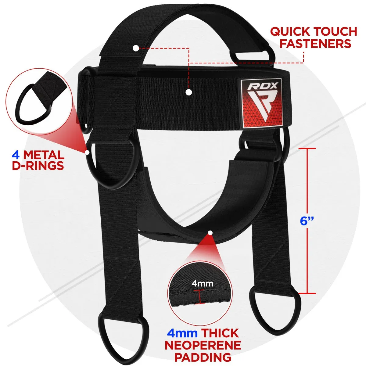 RDX H2 Imbracatura Collo Pesi Nero Catena Acciaio 90cm