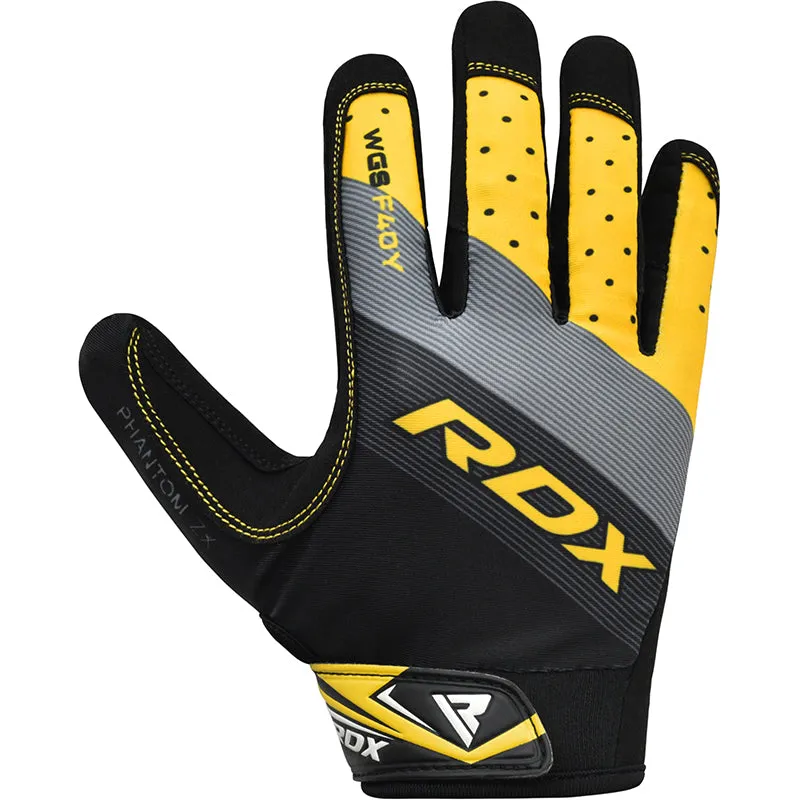 RDX F40 guanti palestra dito intero gialli